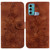 For Motorola Moto G60 / G40 Fusion Lily Embossed Leather Phone Case(Brown)