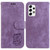 For Samsung Galaxy A52 4G / 5G Little Tiger Embossed Leather Phone Case(Purple)