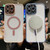 For iPhone 14 Pro Max MagSafe Gradient Color Glitter TPU + Acrylic Phone Case with Lens Film(Purple)