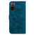 For OPPO A55 5G/A53s 5G/A54 4G/A16 Lily Embossed Leather Phone Case(Dark Blue)