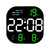 6633 LED Screen Digital Display Timing Desktop Alarm Clock Living Room Hanging Clock(Green Light)