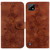 For Realme C20 / C11 2021 Lily Embossed Leather Phone Case(Brown)