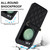 For Samsung Galaxy Z Flip5 Rhombic Texture Phone Case with Long & Short Lanyard(Black)