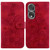 For Honor 80 Pro Lily Embossed Leather Phone Case(Red)