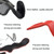 Car Hidden Multi-function Seat Back Seat Small Hook(Black Red)