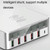 818PF 5 USB Ports + Type-C Smart Digital Display Wireless Phone Charger, Style: US Plug (Black)