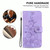 For iPhone 15 Pro Max Lily Embossed Leather Phone Case(Purple)