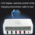 818PF 5 USB Ports + Type-C Smart Digital Display Wireless Phone Charger, Style: UK Plug (White)