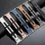 For Apple Watch 8 41mm Hybrid Leather Silicone Watch Band(Grey)