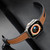For Apple Watch 8 41mm Hybrid Leather Silicone Watch Band(Grey)