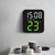 Simple Temperature Display Clock Three Alarm Clock Porch Wall Clock(Green Light)