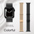 For Apple Watch SE 2022 44mm Milan Double Magnetic Steel Mesh Watch Band(Gold)