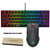 HXSJ V700B+A867 Wired RGB Backlit Keyboard and Mouse Set