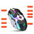 HXSJ T30 2400DPI RGB 2.4GHz Wireless Mouse(Metallic Grey)