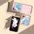 For Samsung Galaxy Z Flip5 Nano Plating Cowhide Texture PU Phone Case(Pink)