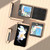 For Samsung Galaxy Z Flip5 Nano Plating Weave Plaid Texture PU Phone Case(Black)
