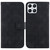 For Honor X8 Double 8-shaped Embossed Leather Phone Case(Black)