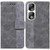For Honor 90 Pro Geometric Embossed Leather Phone Case(Grey)