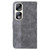 For Honor 90 Pro Geometric Embossed Leather Phone Case(Grey)