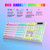 HXSJ L200+X100 Wired RGB Backlit Keyboard and Mouse Set 104 Pudding Key Caps + 3600DPI Mouse(White)