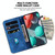For Tecno Pova Neo 3 7-shaped Embossed Leather Phone Case(Blue)