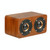 Wooden Retro 3D Stereo Audio Bluetooth Speaker Subwoofer Desktop Audio(Brown Wood Pattern)