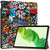 For Realme Pad 2 Custer Painted 3-Fold Holder Smart Leather Tablet Case(Graffiti)