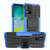 For Motorola Moto E13 Tire Texture TPU + PC Phone Case with Holder(Blue)