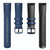 For Samsung Galaxy Watch 42mm 20mm Mesh Two Color Silicone Watch Band(Dark Blue Black)