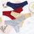 3pcs Ice Silk Seamless One-piece Underwear Women Sexy Lace Thongs(Royal Blue)