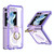 For Samsung Galaxy Z Flip5 GKK MagSafe Airbag Hinge Shockproof Phone Case with Ring Holder(Purple)