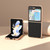 For Samsung Galaxy Z Flip5 Nano Electroplating Genuine Leather Litchi Texture Phone Case(Black)