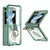 For Samsung Galaxy Z Flip5 GKK MagSafe Airbag Hinge Shockproof Phone Case with Ring Holder(Green)