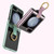For Samsung Galaxy Z Flip5   5G Electroplated Ring Transparent PC Shockproof Phone Case(Green)