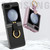 For Samsung Galaxy Z Flip5   5G Electroplated Ring Transparent PC Shockproof Phone Case(Green)