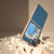 For Samsung Galaxy Z Flip5 Nano Electroplating Genuine Leather Litchi Texture Phone Case(Blue)