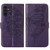 For Samsung Galaxy A25 5G / A24 Embossed Butterfly Leather Phone Case(Dark Purple)