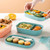 1900ML Large Capacity Microwave Children Sealed Compartment Lunch Box(Light Green)