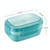 1900ML Large Capacity Microwave Children Sealed Compartment Lunch Box(Green)