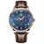 OLEVS 2893 Men Multifunctional Business Quartz Watch(Brown + Blue)