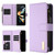 For Samsung Galaxy Z Fold3 Litchi Texture Zipper Wallet Leather Phone Case(Purple)