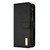 For Samsung Galaxy Z Fold3 Litchi Texture Zipper Wallet Leather Phone Case(Black)