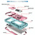 For iPhone 15 Pro Max Sliding Camshield Holder Phone Case(Pink+Green)
