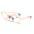 Portable Magnifying Glass Presbyopic Glasses Silicone Anti-Blue Light Reading Glasses, Degree: +350(Light Orange)