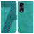 For OPPO Reno8 T 5G/A1 Pro 5G 7-shaped Embossed Leather Phone Case(Green)