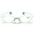 Portable Magnifying Glass Presbyopic Glasses Silicone Anti-Blue Light Reading Glasses, Degree: +200(Light Green)