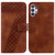 For Samsung Galaxy A32 4G 7-shaped Embossed Leather Phone Case(Brown)