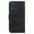 For Samsung Galaxy A22 4G 7-shaped Embossed Leather Phone Case(Black)