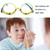 Makeup Magnifying Glass Presbyopic Glasses Flip Swivel Reading Glasses, Degree: +200(Blue Frame)