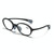 Portable Magnifying Glass Presbyopic Glasses Silicone Anti-Blue Light Reading Glasses, Degree: +200(Black)